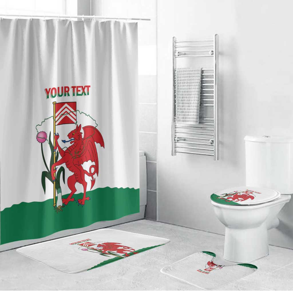 Personalised Wales Cardiff Capital Bathroom Set Welsh Dragon Glamorgan Flag Style - Wonder Print Shop