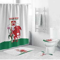 Personalised Wales Cardiff Capital Bathroom Set Welsh Dragon Glamorgan Flag Style - Wonder Print Shop