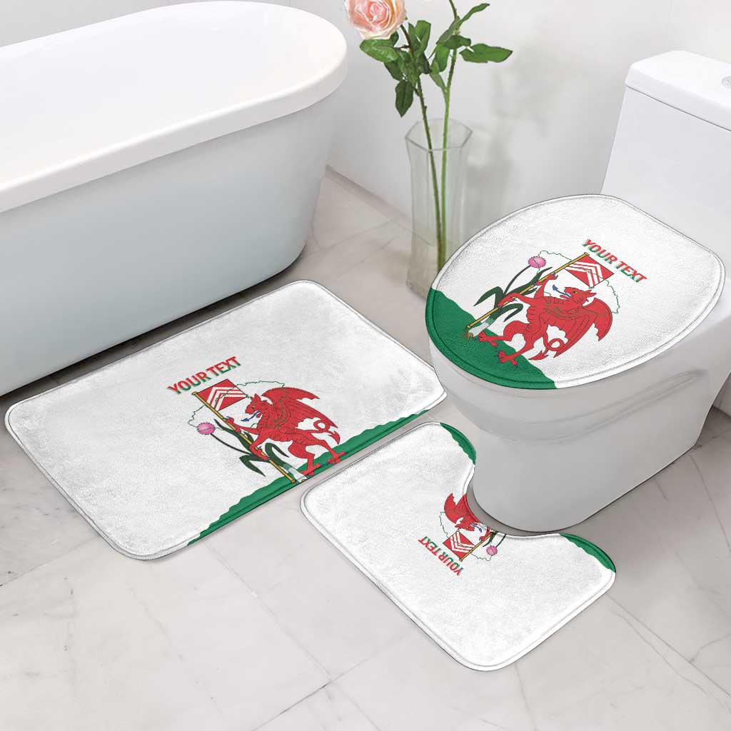 Personalised Wales Cardiff Capital Bathroom Set Welsh Dragon Glamorgan Flag Style - Wonder Print Shop