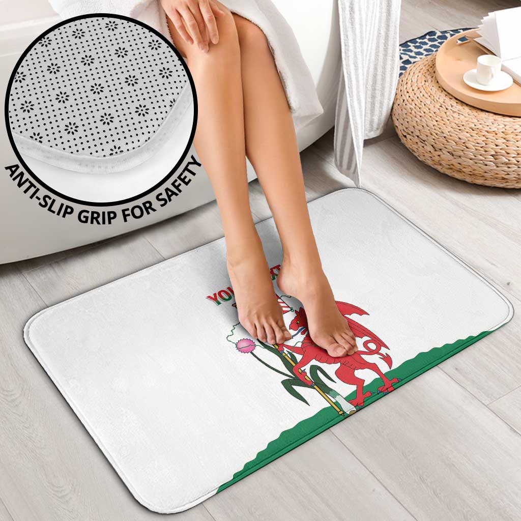 Personalised Wales Cardiff Capital Bathroom Set Welsh Dragon Glamorgan Flag Style - Wonder Print Shop