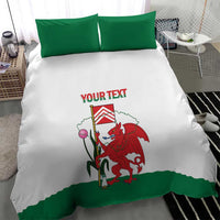 Personalised Wales Cardiff Capital Bedding Set Welsh Dragon Glamorgan Flag Style - Wonder Print Shop