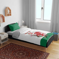 Personalised Wales Cardiff Capital Bedding Set Welsh Dragon Glamorgan Flag Style - Wonder Print Shop