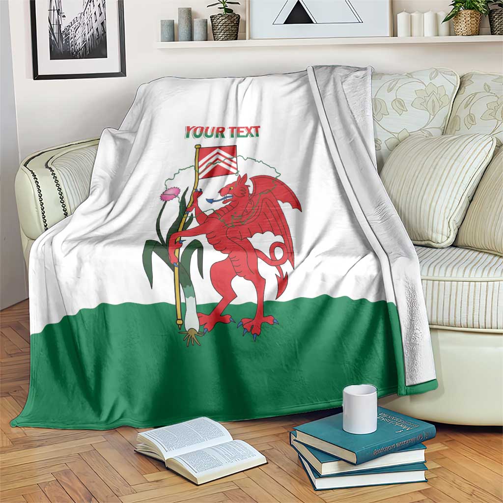 Personalised Wales Cardiff Capital Blanket Welsh Dragon Glamorgan Flag Style - Wonder Print Shop