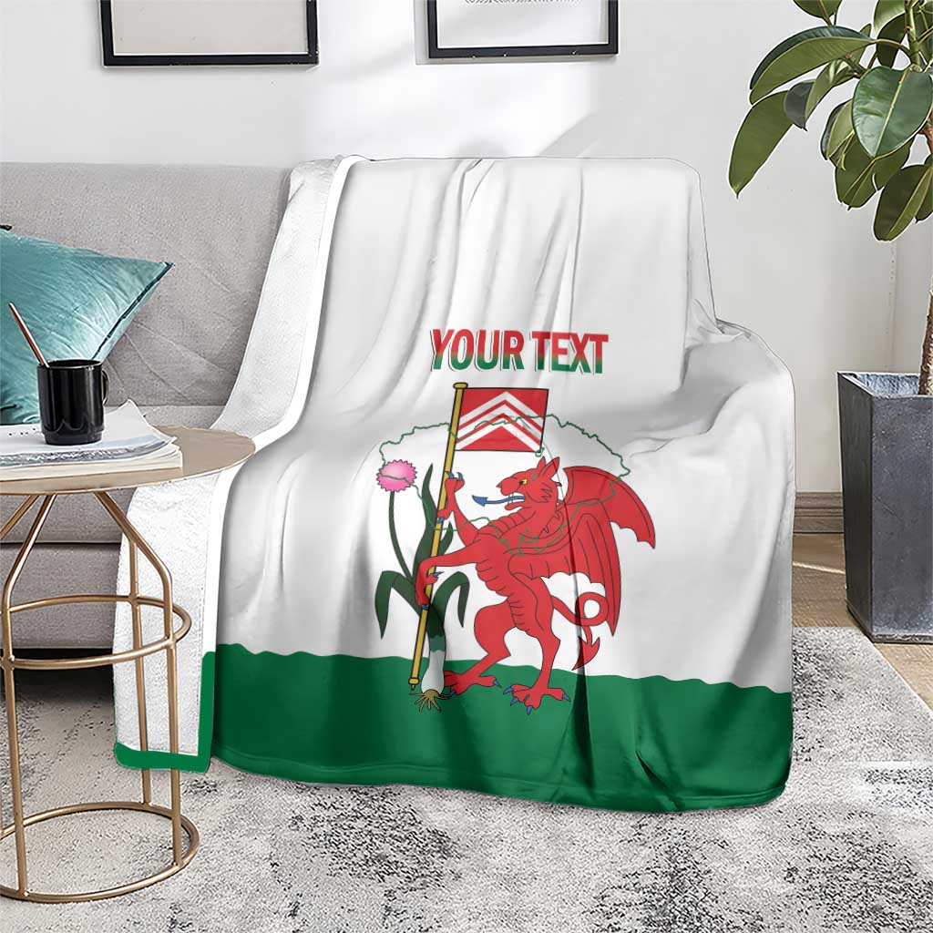Personalised Wales Cardiff Capital Blanket Welsh Dragon Glamorgan Flag Style - Wonder Print Shop