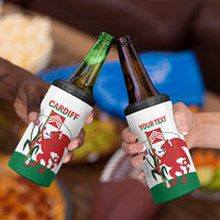 Personalised Wales Cardiff Capital 4 in 1 Can Cooler Tumbler Welsh Dragon Glamorgan Flag Style - Wonder Print Shop
