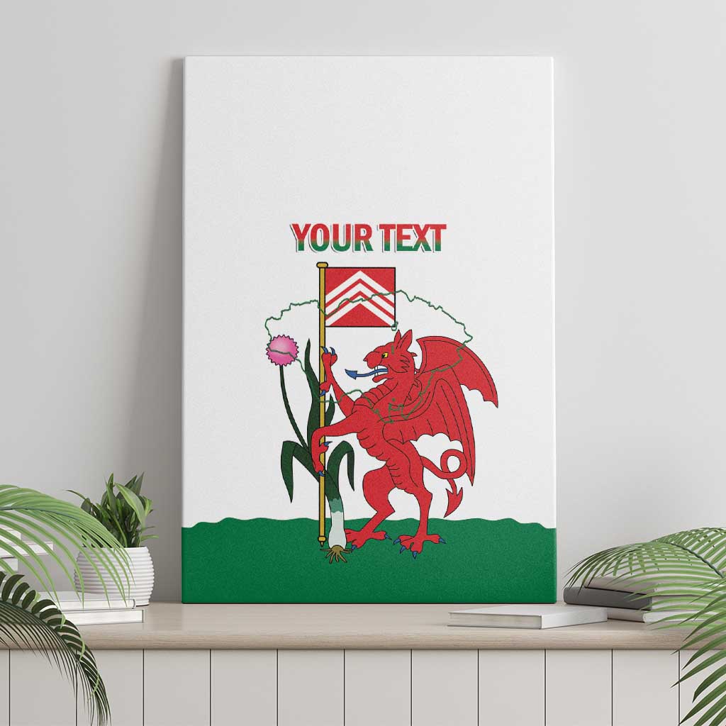 Personalised Wales Cardiff Capital Canvas Wall Art Welsh Dragon Glamorgan Flag Style - Wonder Print Shop