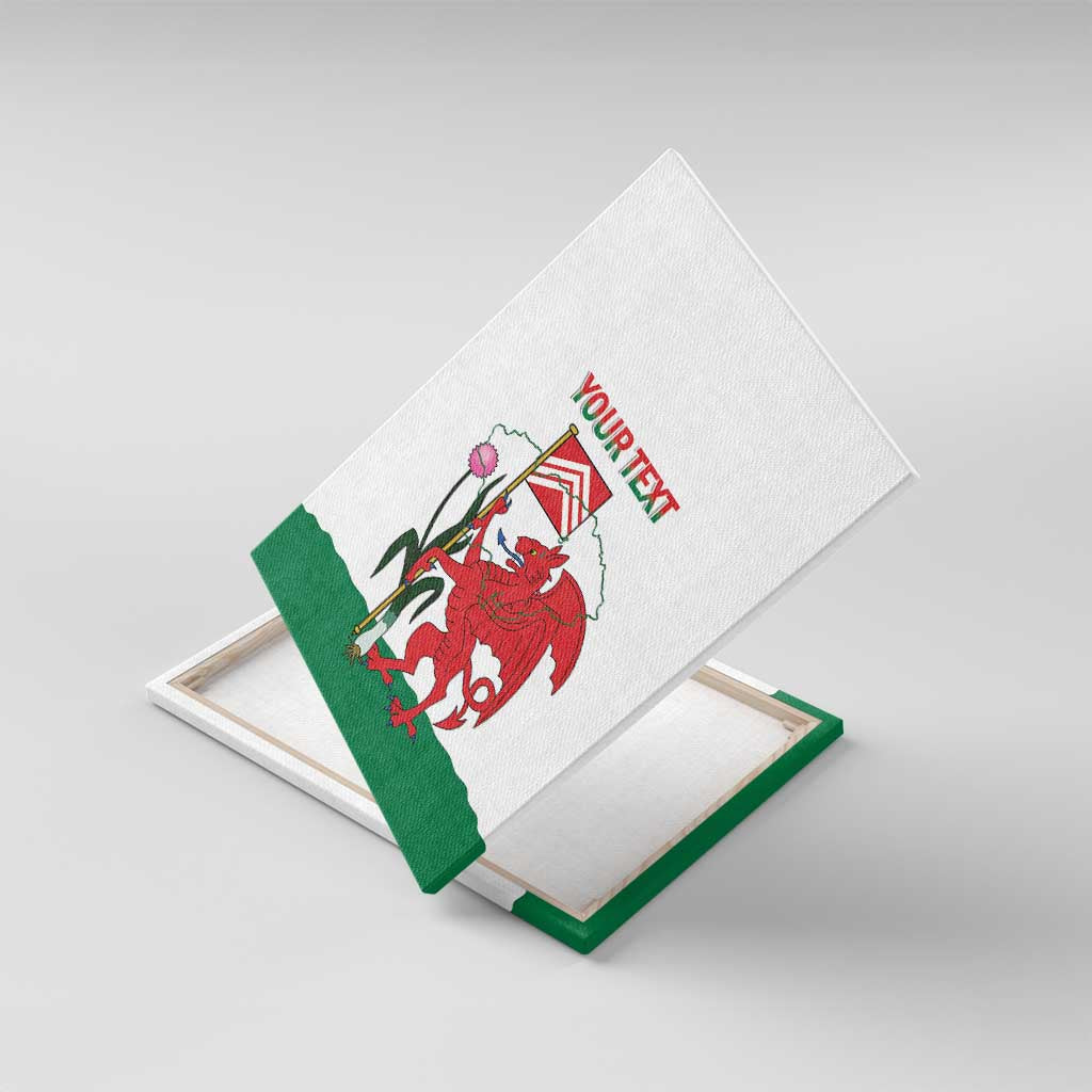 Personalised Wales Cardiff Capital Canvas Wall Art Welsh Dragon Glamorgan Flag Style - Wonder Print Shop