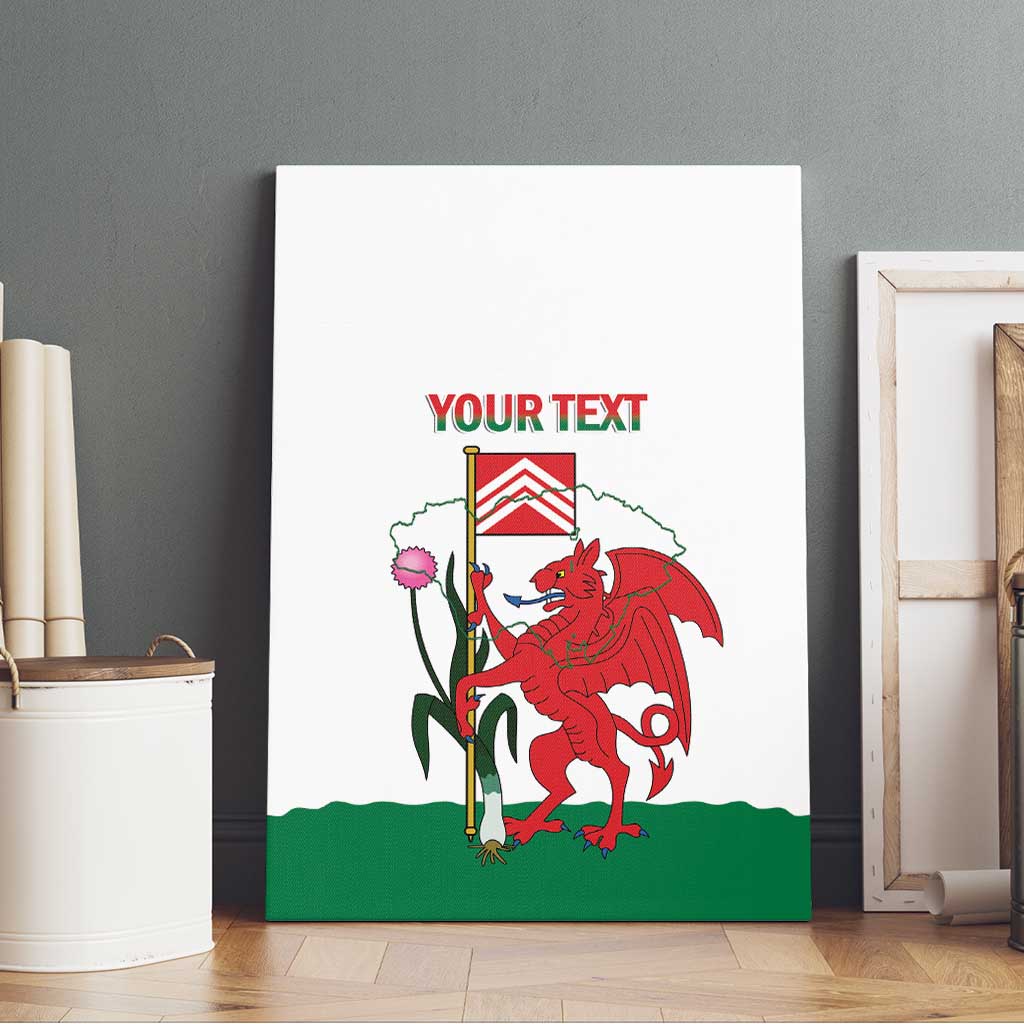 Personalised Wales Cardiff Capital Canvas Wall Art Welsh Dragon Glamorgan Flag Style - Wonder Print Shop