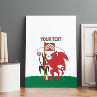 Personalised Wales Cardiff Capital Canvas Wall Art Welsh Dragon Glamorgan Flag Style - Wonder Print Shop