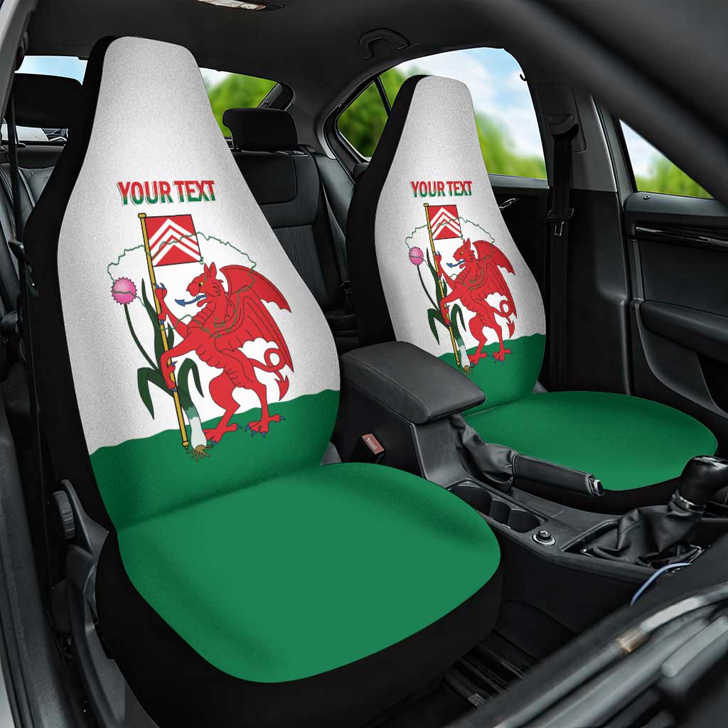 Personalised Wales Cardiff Capital Car Seat Cover Welsh Dragon Glamorgan Flag Style - Wonder Print Shop