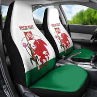 Personalised Wales Cardiff Capital Car Seat Cover Welsh Dragon Glamorgan Flag Style - Wonder Print Shop