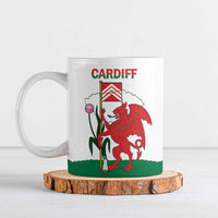 Personalised Wales Cardiff Capital Ceramic Mug Welsh Dragon Glamorgan Flag Style - Wonder Print Shop