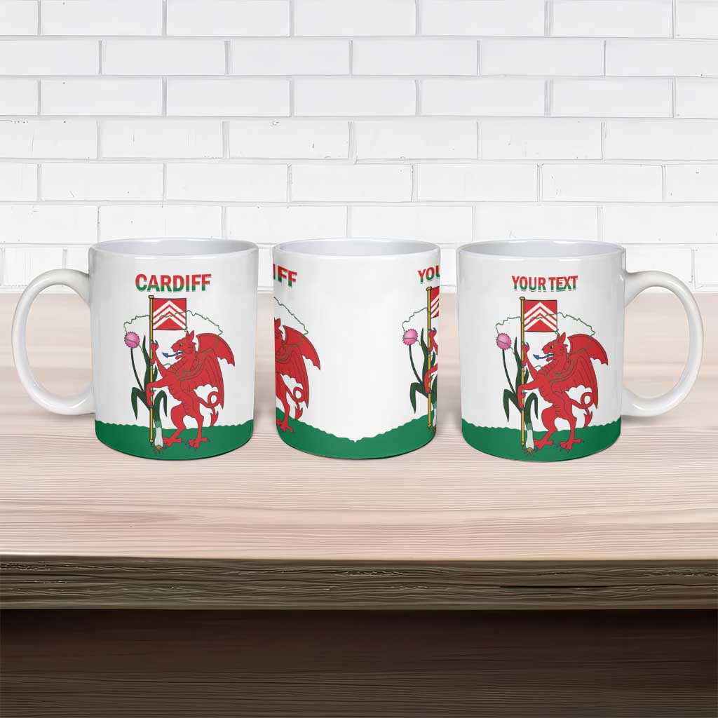 Personalised Wales Cardiff Capital Ceramic Mug Welsh Dragon Glamorgan Flag Style - Wonder Print Shop