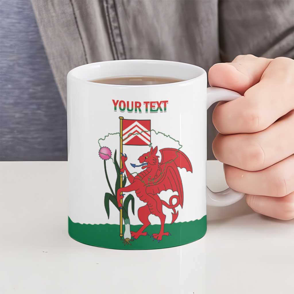 Personalised Wales Cardiff Capital Ceramic Mug Welsh Dragon Glamorgan Flag Style - Wonder Print Shop