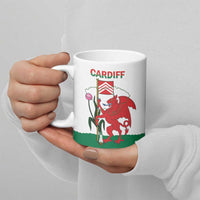 Personalised Wales Cardiff Capital Ceramic Mug Welsh Dragon Glamorgan Flag Style - Wonder Print Shop