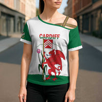 Personalised Wales Cardiff Capital Cross Shoulder Shirt Welsh Dragon Glamorgan Flag Style - Wonder Print Shop