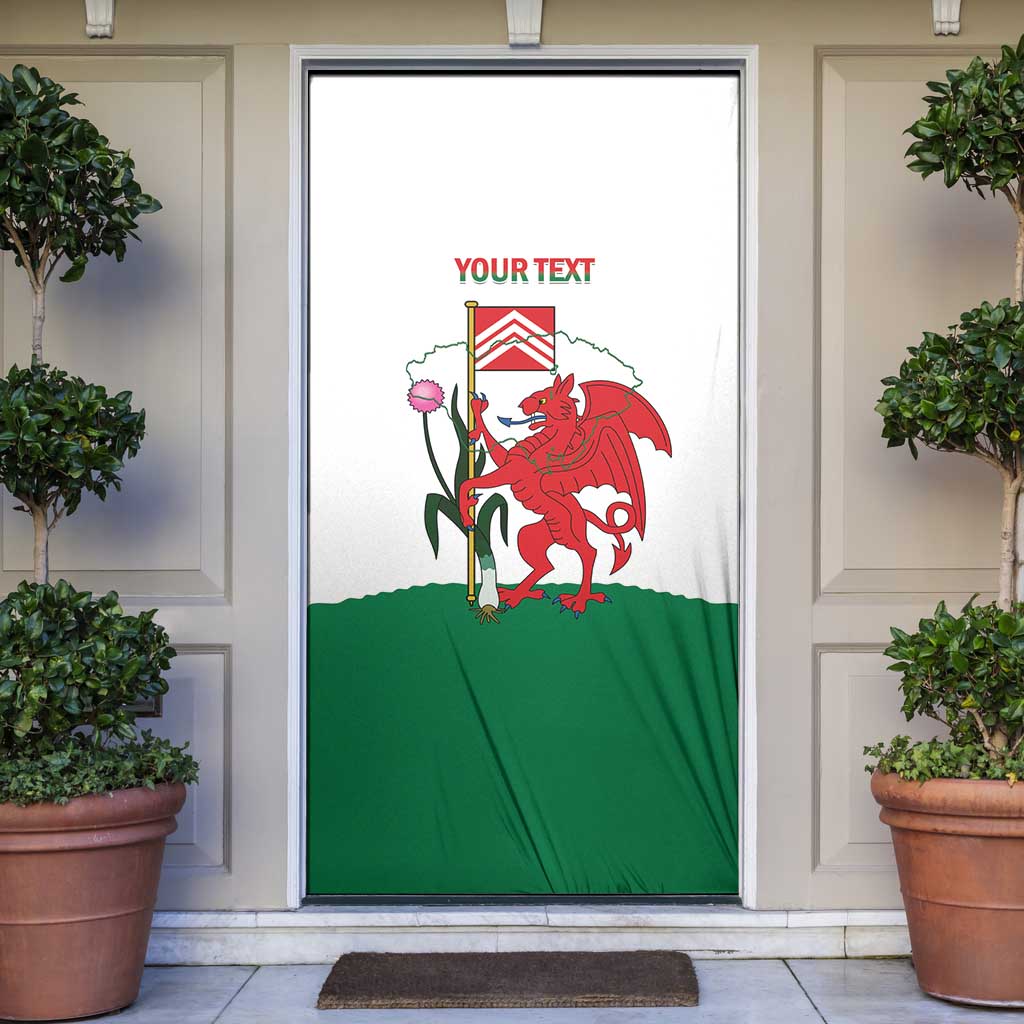 Personalised Wales Cardiff Capital Door Cover Welsh Dragon Glamorgan Flag Style - Wonder Print Shop