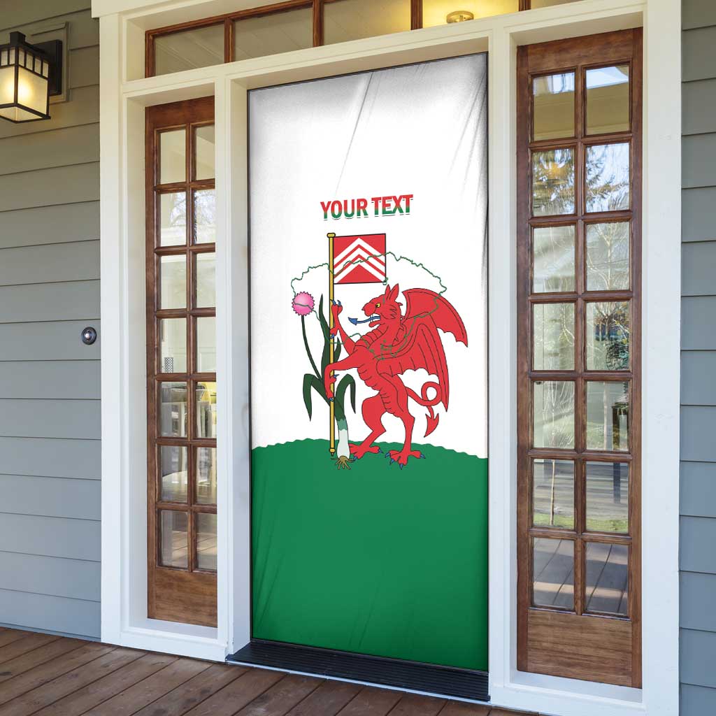 Personalised Wales Cardiff Capital Door Cover Welsh Dragon Glamorgan Flag Style - Wonder Print Shop