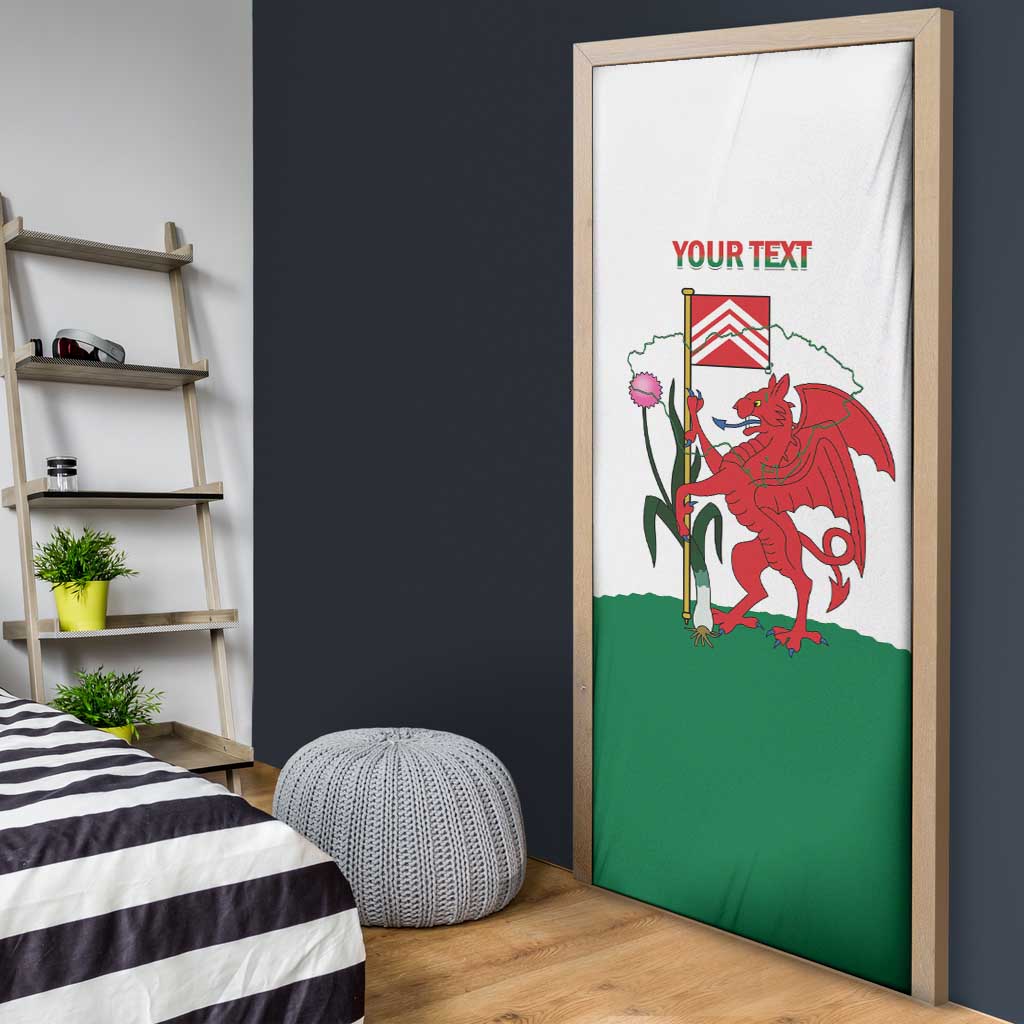 Personalised Wales Cardiff Capital Door Cover Welsh Dragon Glamorgan Flag Style - Wonder Print Shop