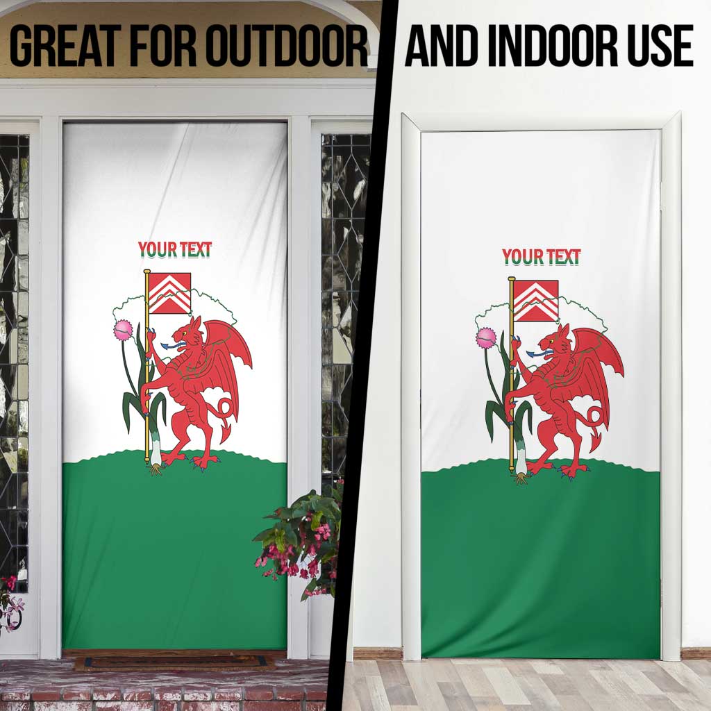 Personalised Wales Cardiff Capital Door Cover Welsh Dragon Glamorgan Flag Style - Wonder Print Shop