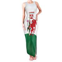 Personalised Wales Cardiff Capital Family Matching Tank Maxi Dress and Hawaiian Shirt Welsh Dragon Glamorgan Flag Style - Wonder Print Shop