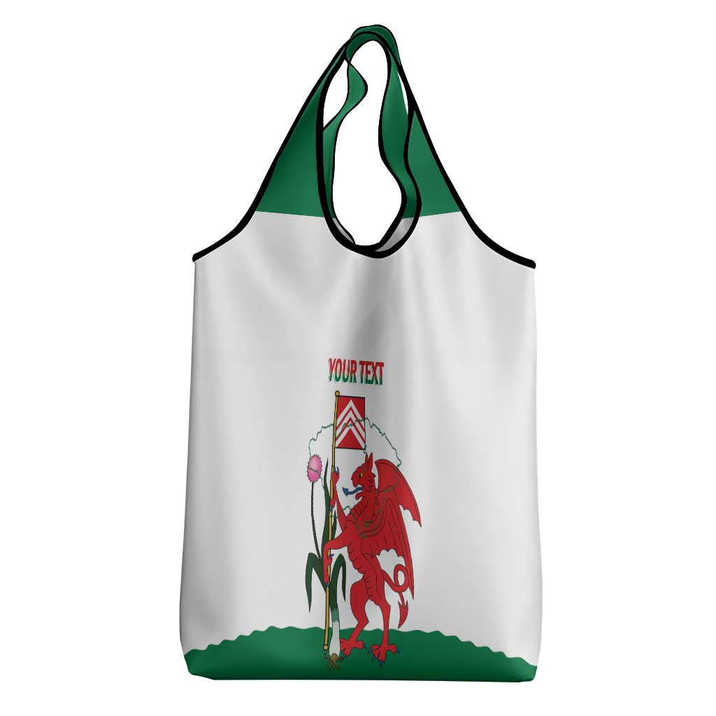 Personalised Wales Cardiff Capital Grocery Bag Welsh Dragon Glamorgan Flag Style - Wonder Print Shop