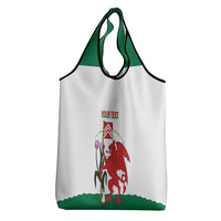 Personalised Wales Cardiff Capital Grocery Bag Welsh Dragon Glamorgan Flag Style - Wonder Print Shop
