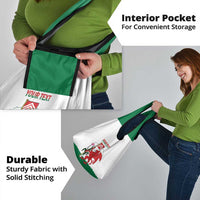 Personalised Wales Cardiff Capital Grocery Bag Welsh Dragon Glamorgan Flag Style - Wonder Print Shop