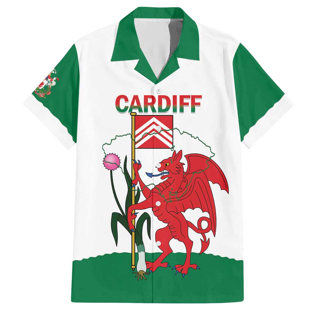 Personalised Wales Cardiff Capital Hawaiian Shirt Welsh Dragon Glamorgan Flag Style - Wonder Print Shop