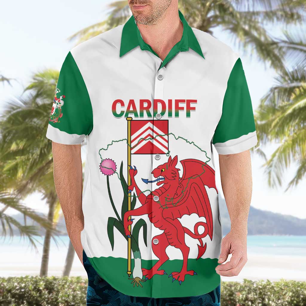 Personalised Wales Cardiff Capital Hawaiian Shirt Welsh Dragon Glamorgan Flag Style - Wonder Print Shop