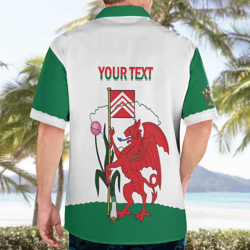 Personalised Wales Cardiff Capital Hawaiian Shirt Welsh Dragon Glamorgan Flag Style - Wonder Print Shop