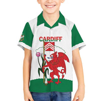 Personalised Wales Cardiff Capital Hawaiian Shirt Welsh Dragon Glamorgan Flag Style - Wonder Print Shop