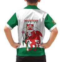 Personalised Wales Cardiff Capital Hawaiian Shirt Welsh Dragon Glamorgan Flag Style - Wonder Print Shop