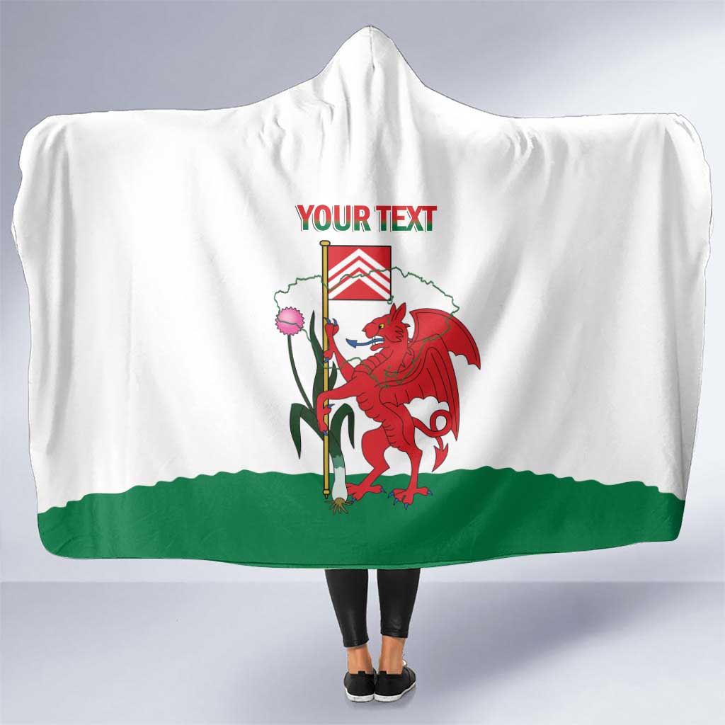 Personalised Wales Cardiff Capital Hooded Blanket Welsh Dragon Glamorgan Flag Style - Wonder Print Shop