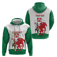 Personalised Wales Cardiff Capital Hoodie Welsh Dragon Glamorgan Flag Style - Wonder Print Shop