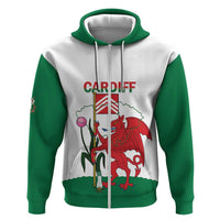 Personalised Wales Cardiff Capital Hoodie Welsh Dragon Glamorgan Flag Style - Wonder Print Shop