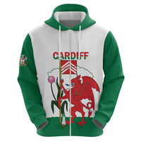 Personalised Wales Cardiff Capital Hoodie Welsh Dragon Glamorgan Flag Style - Wonder Print Shop