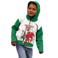 Personalised Wales Cardiff Capital Kid Hoodie Welsh Dragon Glamorgan Flag Style - Wonder Print Shop