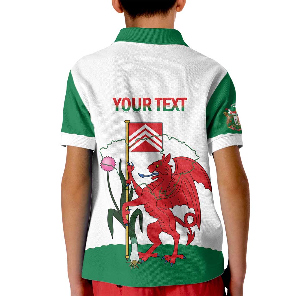 Personalised Wales Cardiff Capital Kid Polo Shirt Welsh Dragon Glamorgan Flag Style - Wonder Print Shop
