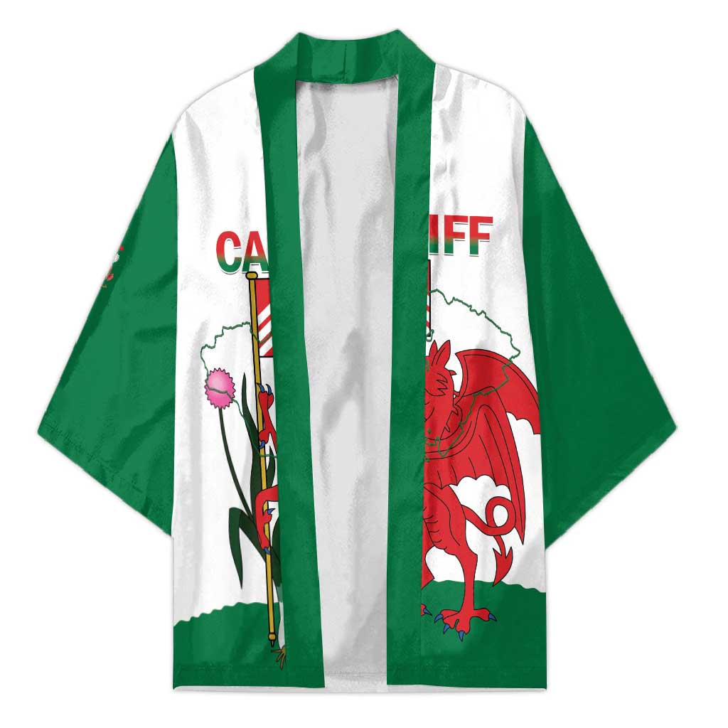 Personalised Wales Cardiff Capital Kimono Welsh Dragon Glamorgan Flag Style - Wonder Print Shop