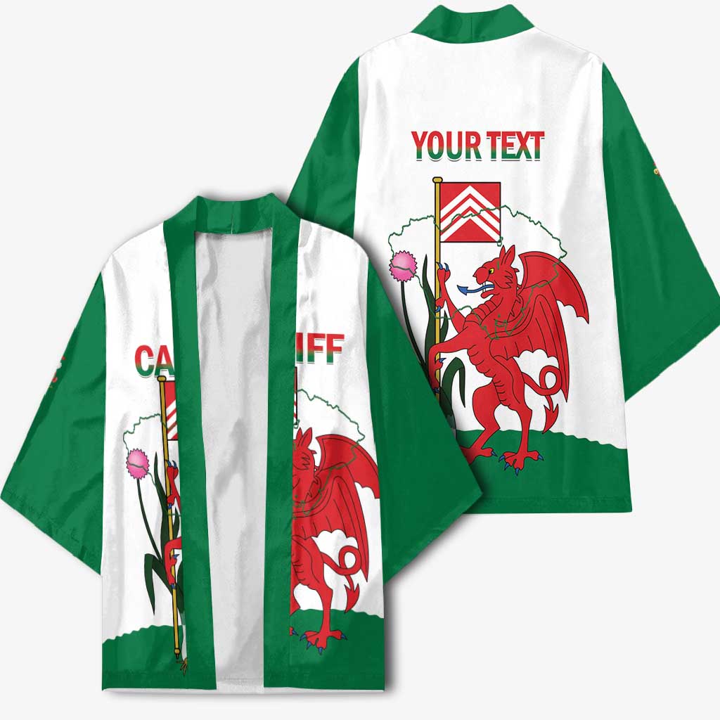 Personalised Wales Cardiff Capital Kimono Welsh Dragon Glamorgan Flag Style - Wonder Print Shop