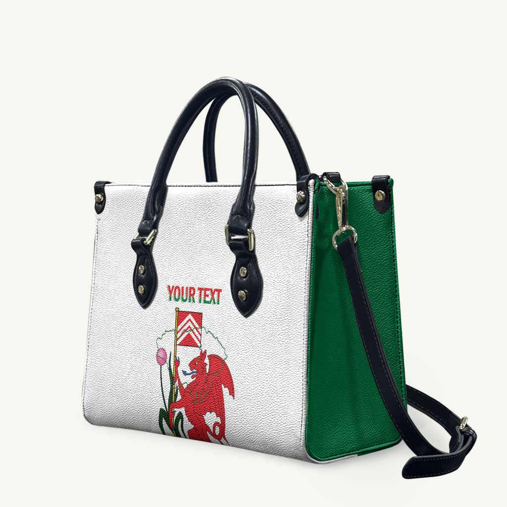 Personalised Wales Cardiff Capital Leather Bag Welsh Dragon Glamorgan Flag Style - Wonder Print Shop