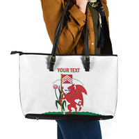 Personalised Wales Cardiff Capital Leather Tote Bag Welsh Dragon Glamorgan Flag Style - Wonder Print Shop