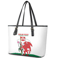 Personalised Wales Cardiff Capital Leather Tote Bag Welsh Dragon Glamorgan Flag Style - Wonder Print Shop