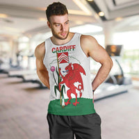 Personalised Wales Cardiff Capital Men Tank Top Welsh Dragon Glamorgan Flag Style - Wonder Print Shop