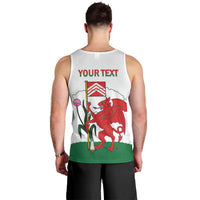 Personalised Wales Cardiff Capital Men Tank Top Welsh Dragon Glamorgan Flag Style - Wonder Print Shop
