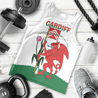 Personalised Wales Cardiff Capital Men Tank Top Welsh Dragon Glamorgan Flag Style - Wonder Print Shop