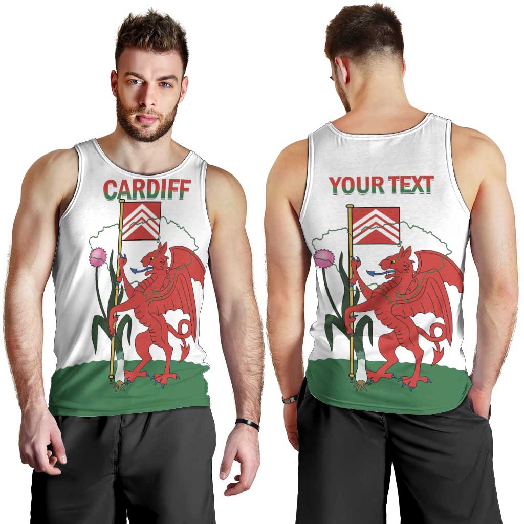 Personalised Wales Cardiff Capital Men Tank Top Welsh Dragon Glamorgan Flag Style - Wonder Print Shop