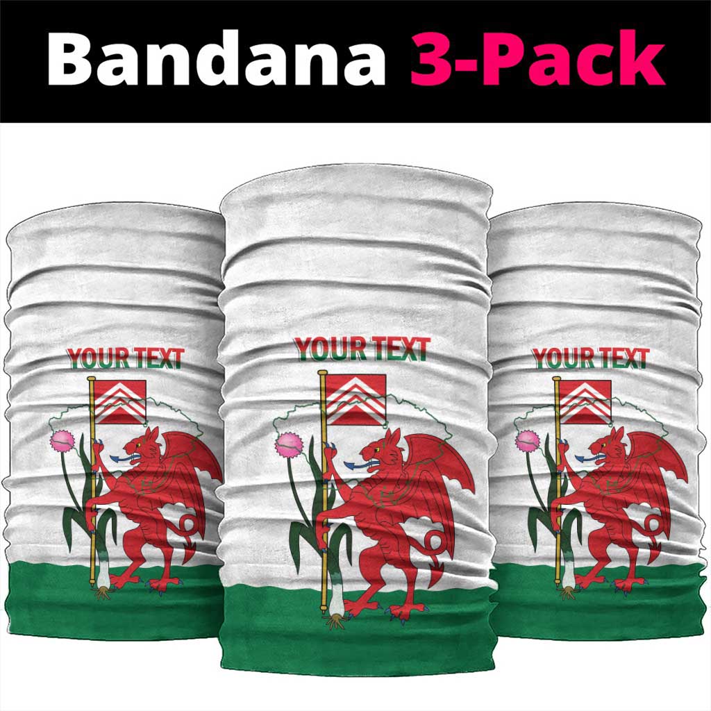 Personalised Wales Cardiff Capital Neck Gaiter Welsh Dragon Glamorgan Flag Style - Wonder Print Shop