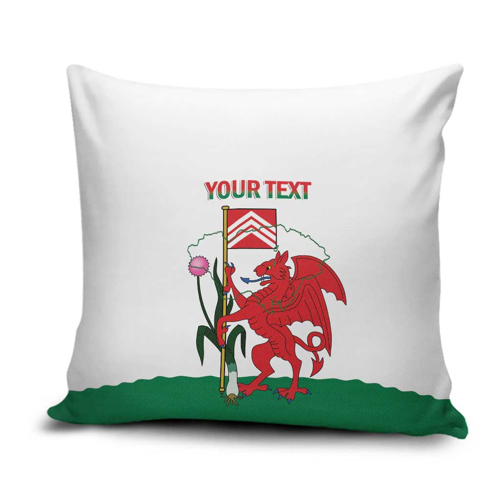 Personalised Wales Cardiff Capital Pillow Cover Welsh Dragon Glamorgan Flag Style - Wonder Print Shop